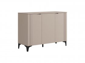 Комод 3 Рич (кашемир/фрапучино матовый/черный) в Венгерово - vengerovo.mebel-nsk.ru | фото