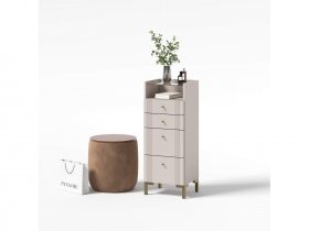 Комод 4 ящика КМ2 Одетта (дуб эндгрей/меланж) в Венгерово - vengerovo.mebel-nsk.ru | фото