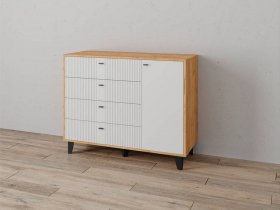 Комод «Катрин-13» (дуб крафт золотой/карбон фарфор) в Венгерово - vengerovo.mebel-nsk.ru | фото