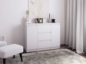 Комод Км011 (белый) в Венгерово - vengerovo.mebel-nsk.ru | фото