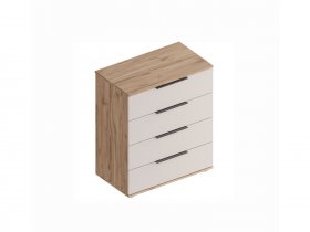 Комод с ящиками Сицилия (дуб альпийский/тефия) в Венгерово - vengerovo.mebel-nsk.ru | фото