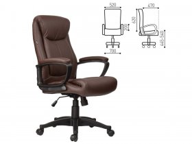 Кресло офисное BRABIX Enter EX-511, коричневое в Венгерово - vengerovo.mebel-nsk.ru | фото