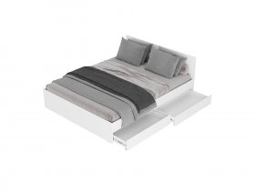 Кровать двуспальная с ящиками 1,4м Симпл КР-12 в Венгерово - vengerovo.mebel-nsk.ru | фото