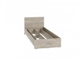 Кровать односпальная КР-080 Ронда (дуб крафт серый) в Венгерово - vengerovo.mebel-nsk.ru | фото