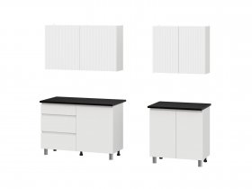 Кухонный гарнитур Эккервуд (2,0м) (SAFE) (белый) в Венгерово - vengerovo.mebel-nsk.ru | фото