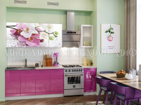 Кухонный гарнитур Орхидея (сиреневый) в Венгерово - vengerovo.mebel-nsk.ru | фото