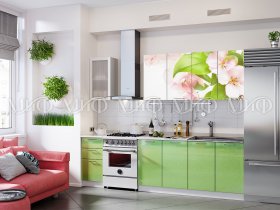 Кухонный гарнитур Яблоневый цвет в Венгерово - vengerovo.mebel-nsk.ru | фото