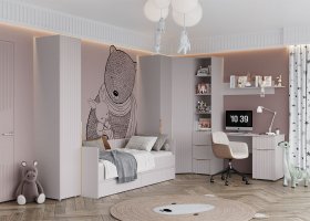 Модульная детская «Тефия» (тефия/софт сантьяго) в Венгерово - vengerovo.mebel-nsk.ru | фото