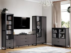 Модульная гостиная Нора (металл бруклин/графит) в Венгерово - vengerovo.mebel-nsk.ru | фото