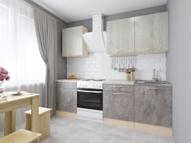 Модульная кухня Йота (пикард/цемент) в Венгерово - vengerovo.mebel-nsk.ru | фото
