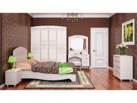 Модульная спальня Каролина в Венгерово - vengerovo.mebel-nsk.ru | фото