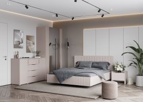 Модульная спальня «Тефия» (тефия/софт сантьяго) в Венгерово - vengerovo.mebel-nsk.ru | фото