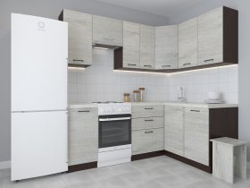 Модульная угловая кухня 1,4м*2,1м Лада (пикард) в Венгерово - vengerovo.mebel-nsk.ru | фото