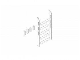 Пакет №10 Прямая лестница и опоры для двухъярусной кровати Соня в Венгерово - vengerovo.mebel-nsk.ru | фото