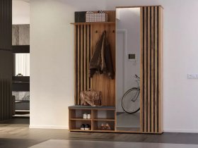 Прихожая Марракеш (дуб вотан/цемент темный) в Венгерово - vengerovo.mebel-nsk.ru | фото