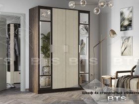 Шкаф четырехстворчатый Фиеста NEW (BTS) в Венгерово - vengerovo.mebel-nsk.ru | фото