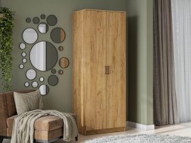 Шкаф двухстворчатый ШК-2 (дуб крафт золотой) в Венгерово - vengerovo.mebel-nsk.ru | фото