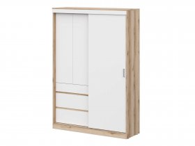 Шкаф-купе (1,5м) Брауни (дуб делано/белый) в Венгерово - vengerovo.mebel-nsk.ru | фото