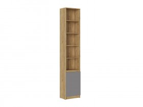 Стеллаж Бостон СЖ-001 (дуб крафт золотой/серый шифер) в Венгерово - vengerovo.mebel-nsk.ru | фото