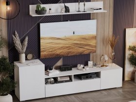 Стенка «Сильвия» (белый ясень) в Венгерово - vengerovo.mebel-nsk.ru | фото