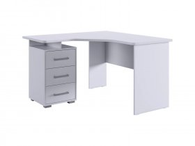 Стол компьютерный 1200 угловой Лайт-2 (белый/белый) в Венгерово - vengerovo.mebel-nsk.ru | фото