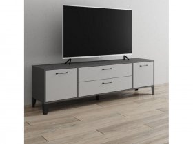 Тумба под ТВ Парус-13 (графит серый/камень серый) в Венгерово - vengerovo.mebel-nsk.ru | фото